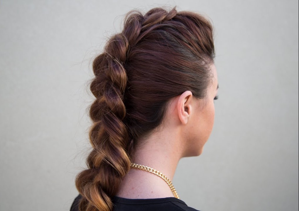 Faux Hawk Dutch Braid