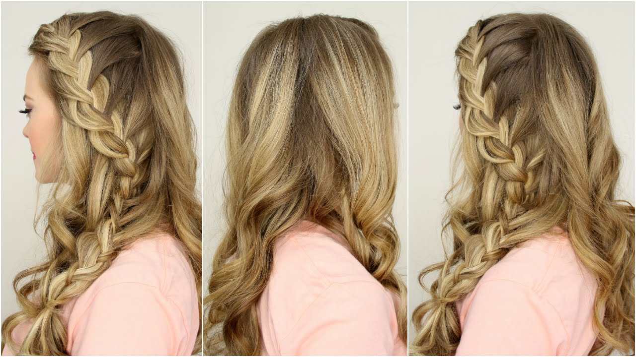Half-up French Braid on one Side