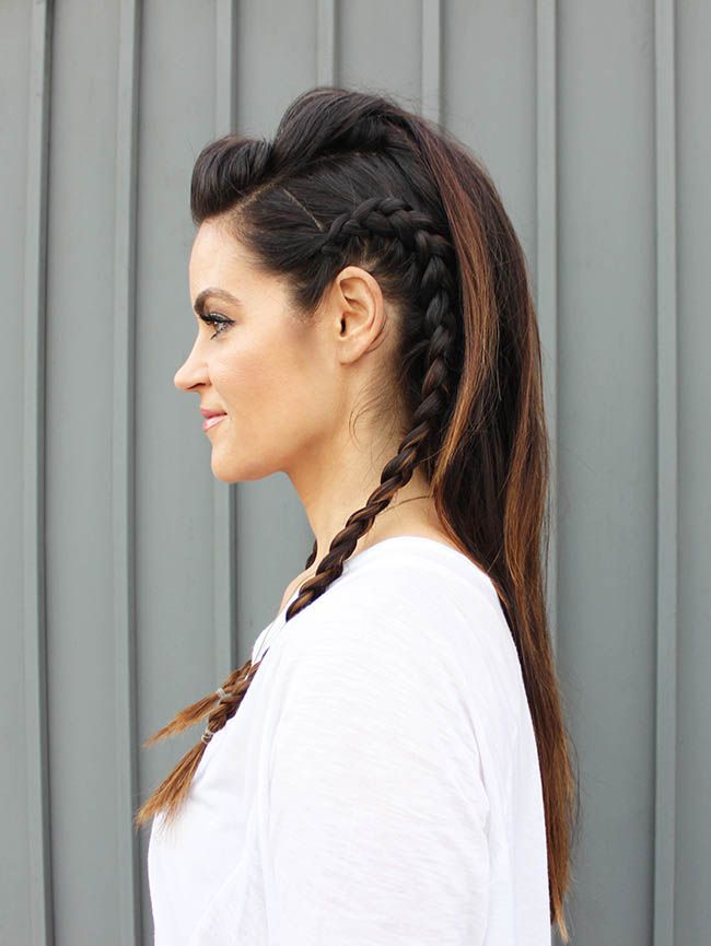 Faux Hawk Side French Braid
