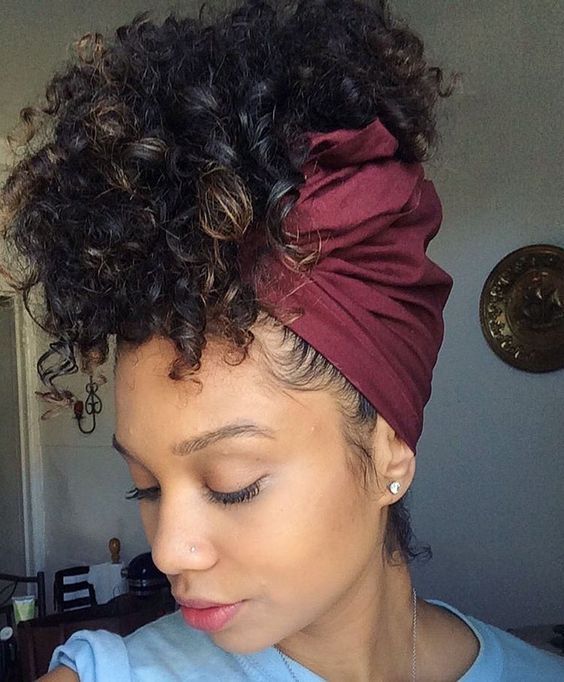 40 Trendy Bandana Hairstyles to Inspire You! 14 Bandanna and Updo with Wavy Hair