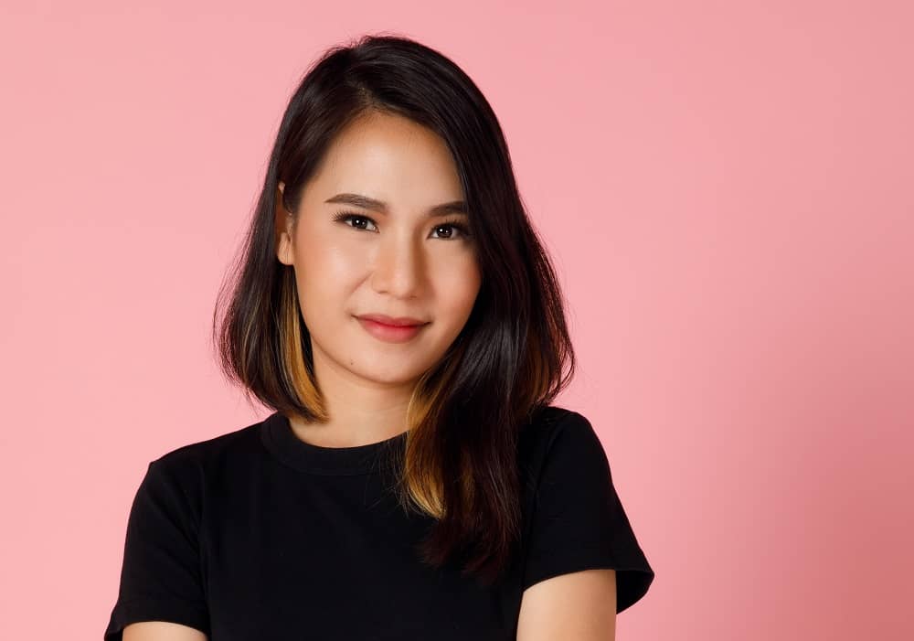 43 Trendy Asian Hairstyles for Women 32 Side parted lob