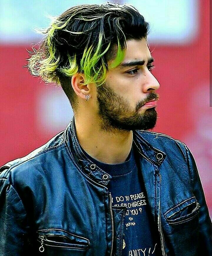 Messy Hair with Green Tips