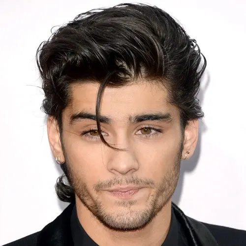 Gelled-back with Loose Fringe