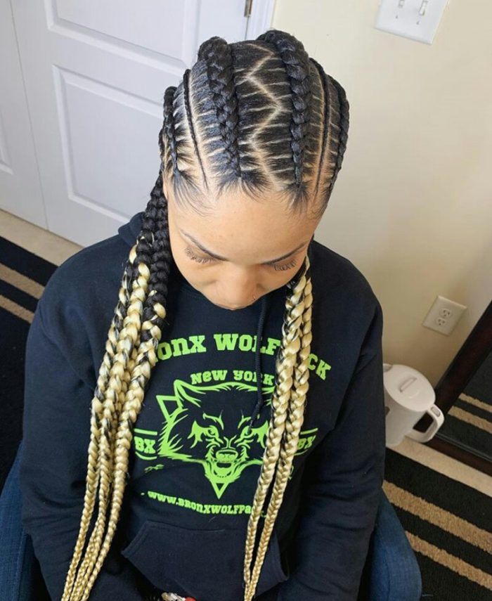 Zig-zag Cornrows