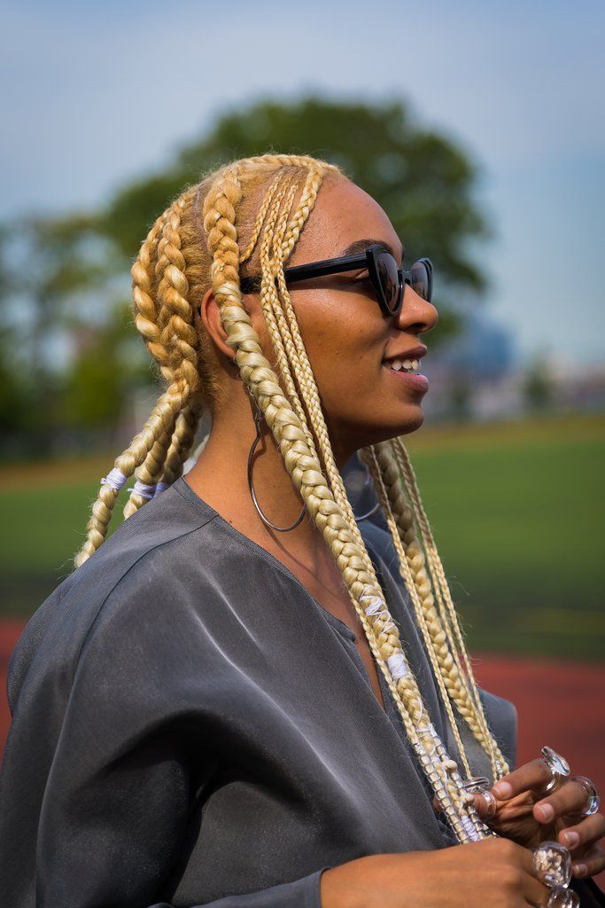 Platinum-blonde Braids