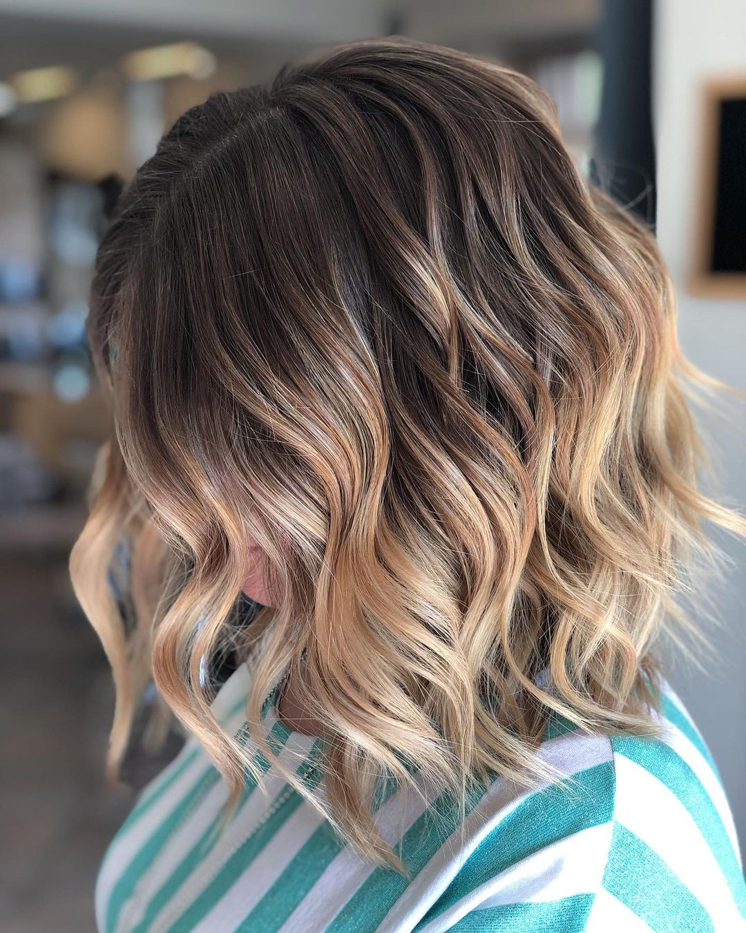 Balayage Waves With Tapered Ends 