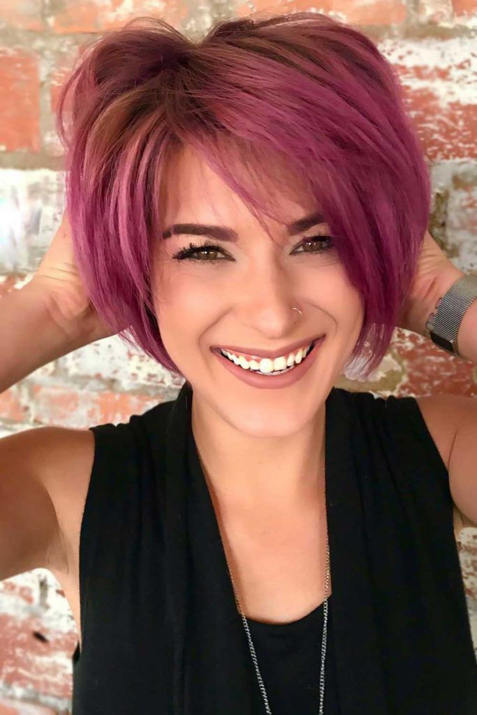 Pink Boyish Shaggy Hairstyle