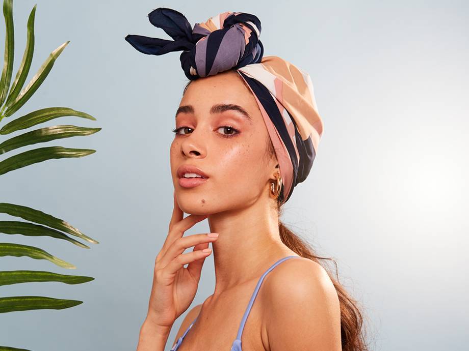 Wrapped Up Bandana with a Low Ponytail