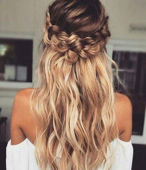 The Braided Crown Half-up Waves