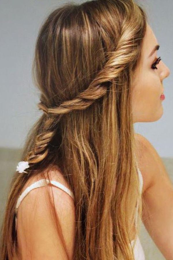 Twisted Semi-collected Beach Hairstyle