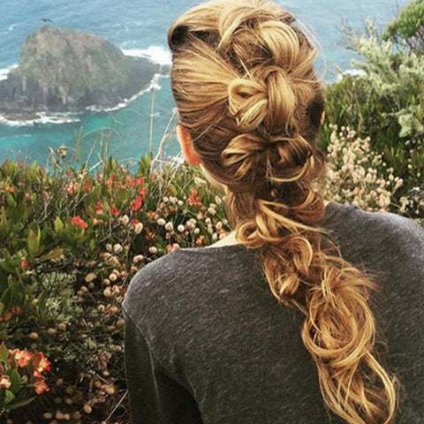 Long Braid with Messy Hair Knots