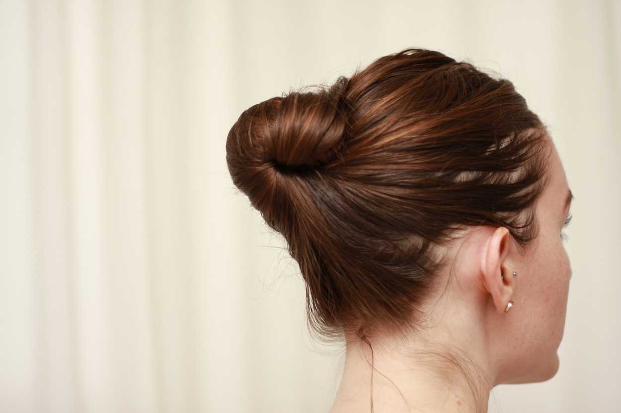 Rolled-up Sleek Updo