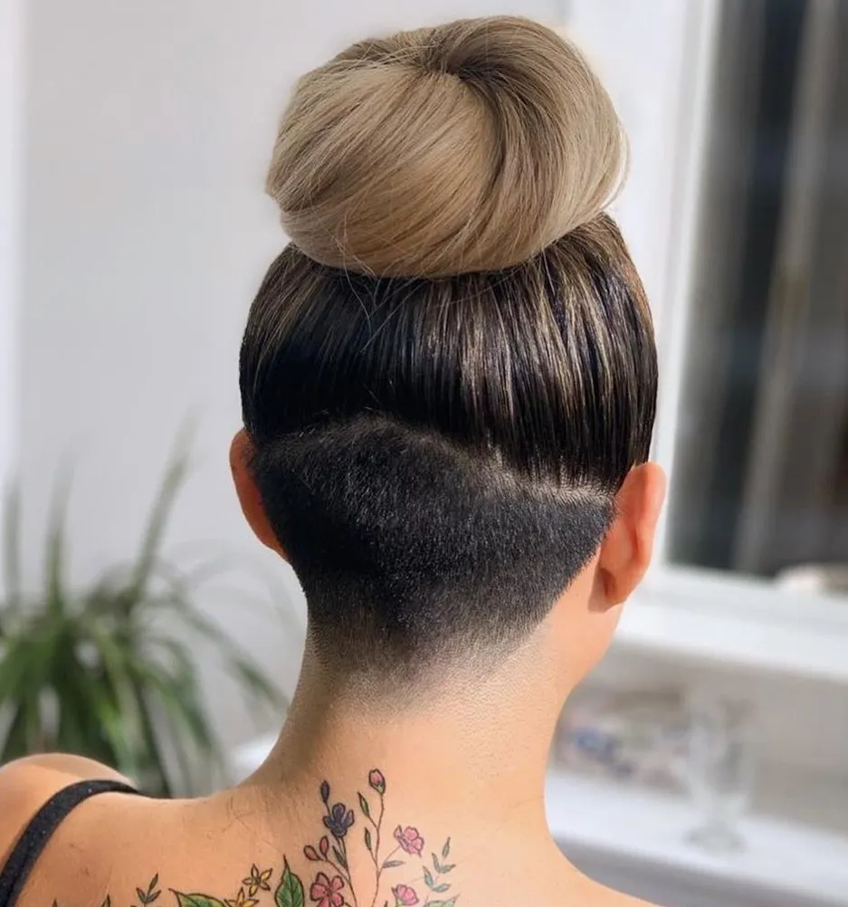 Undercut Nape with a Top Knot