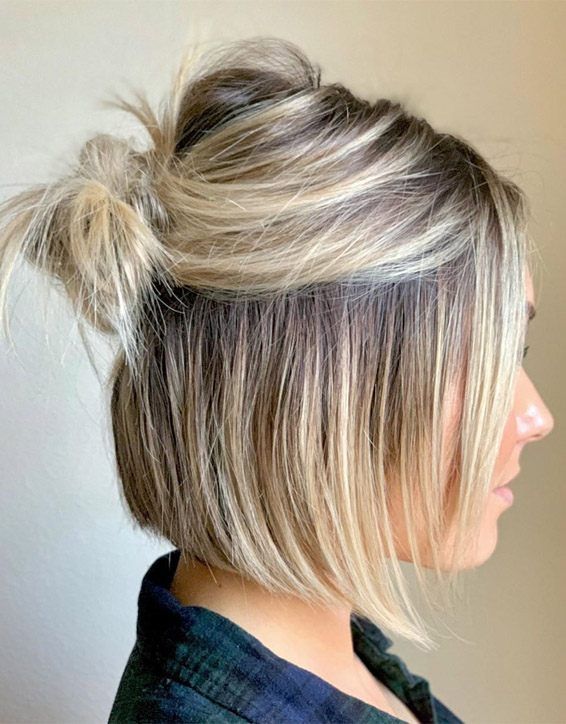 50 Easy-to-Do Hairstyles for Your Bob: Switch Up Your Look in Minutes 39 Messy Bun