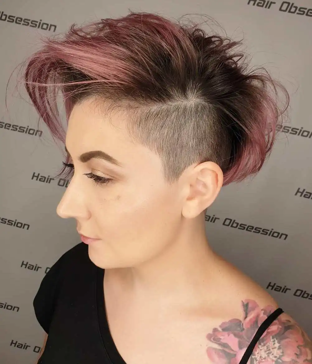 Side-Swept with Shaved Sides