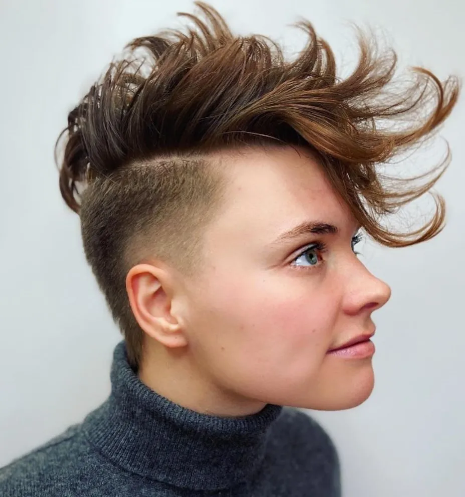 Messy Hair, Don't Care: 45 Hairstyles for the Carefree Spirit 36 Undercut Hairstyle with Long Side Bangs