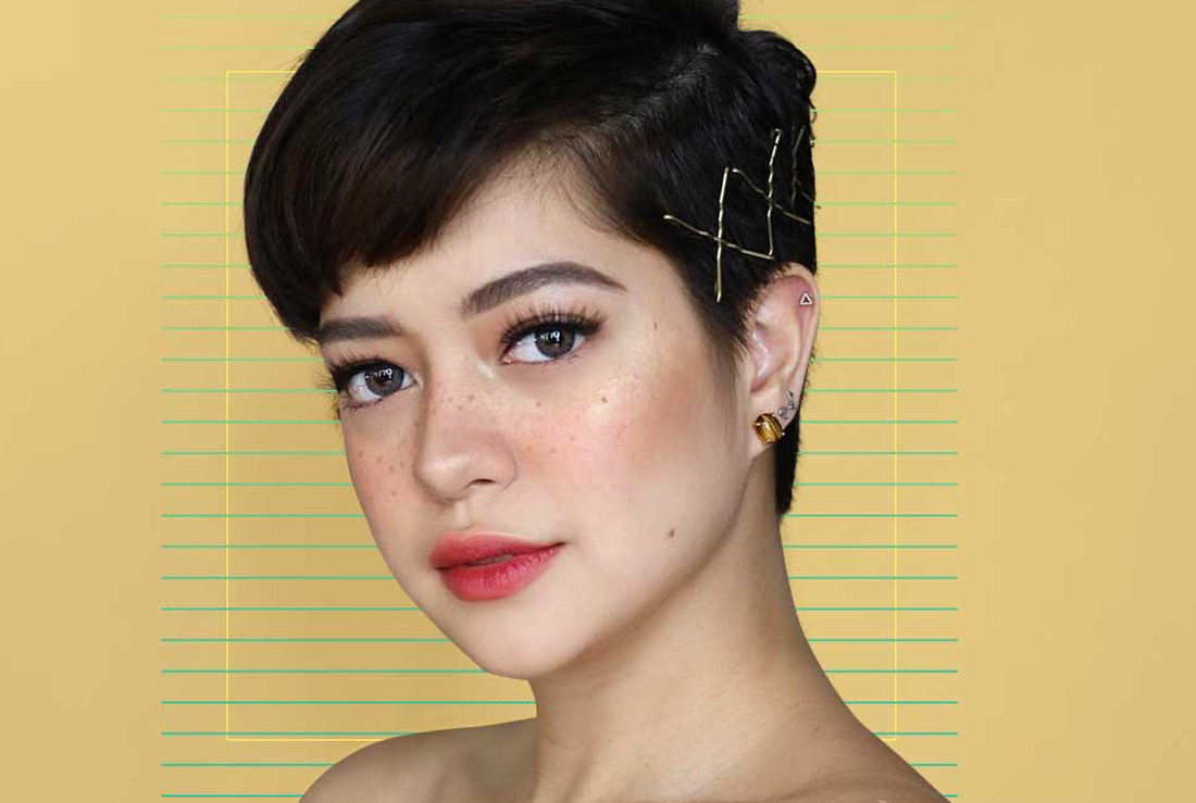 Side-swept Pixie, Adorned with Bobby Pins