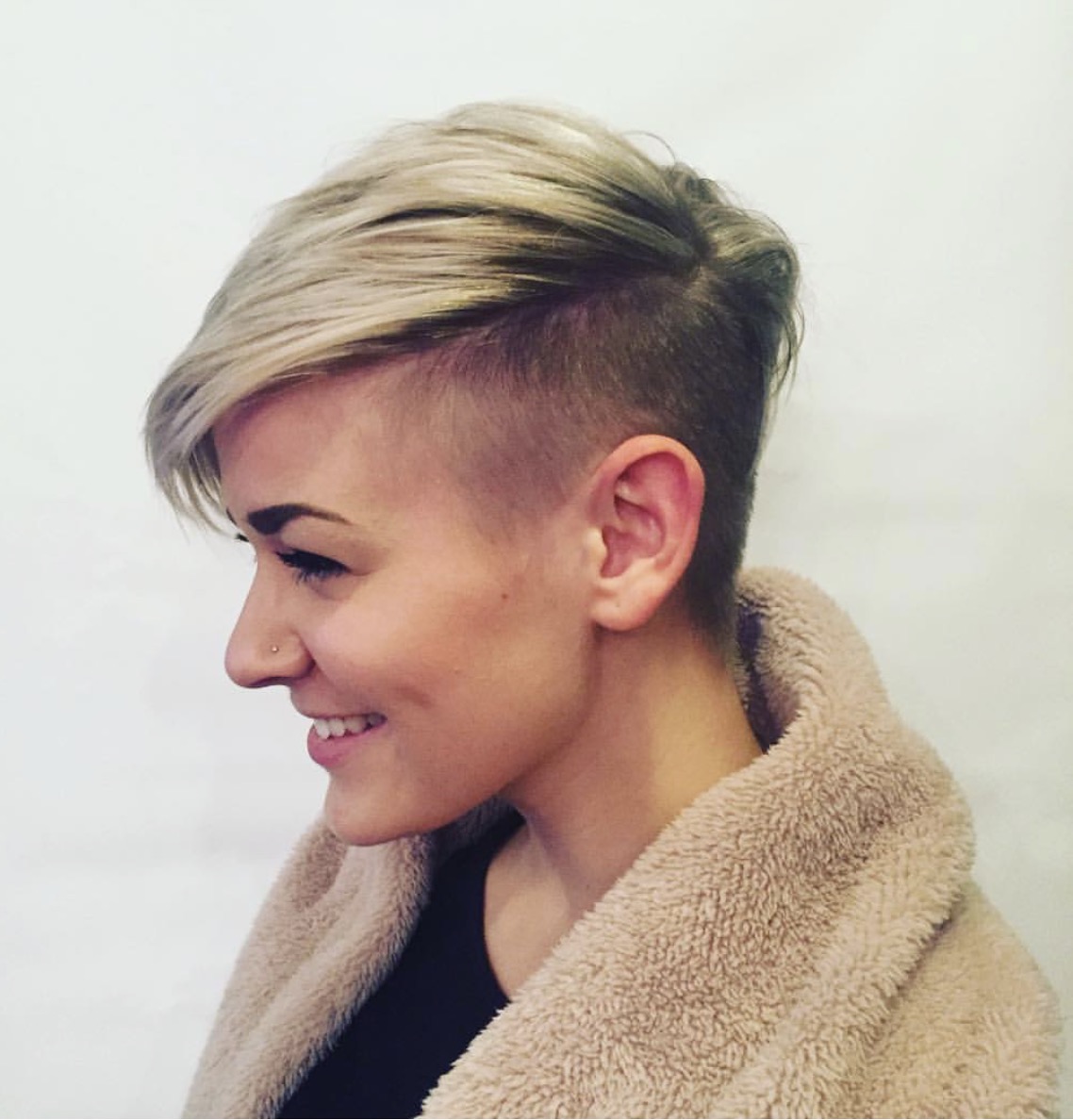 Undercut Side-swept Pixie Hairstyle