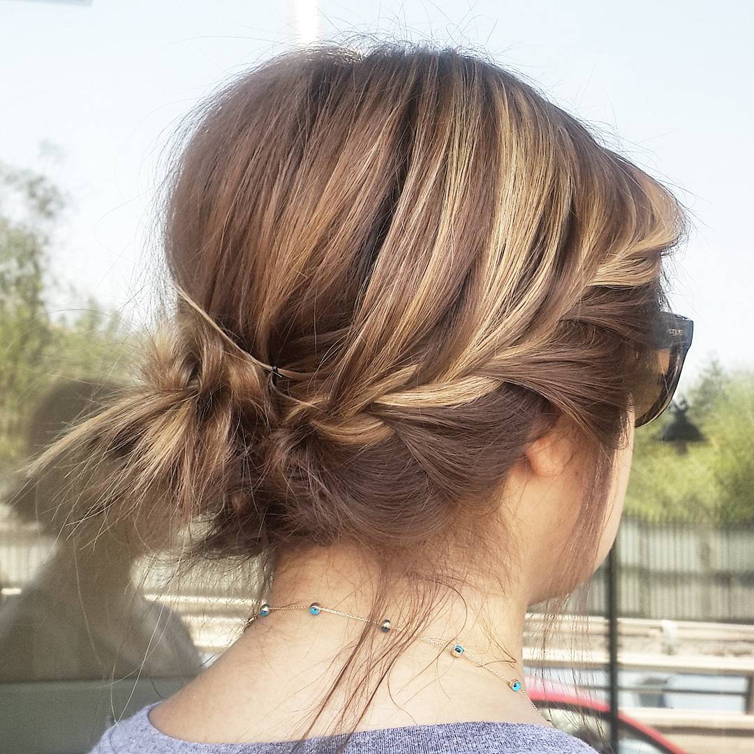 Waterfall Braided Updo for Pixie Hair