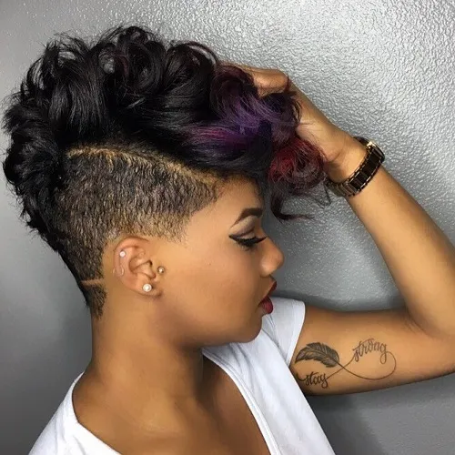 Faded Undercut with a Curly Mohawk Hairstyle