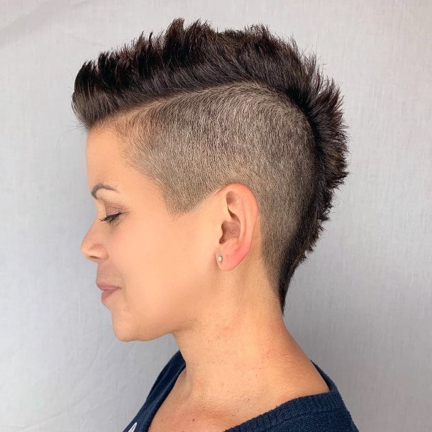 Shaved Sides with Spiky Mohawk Hairstyle