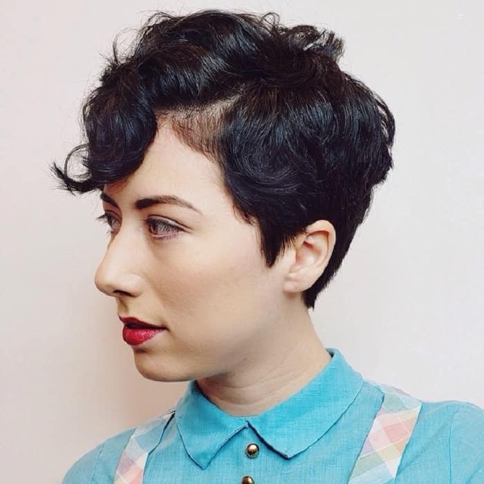 Long and Messy Bangs with a Boyish Pixie-cut