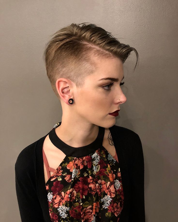 Undercut and Sleek Side-parted Pixie