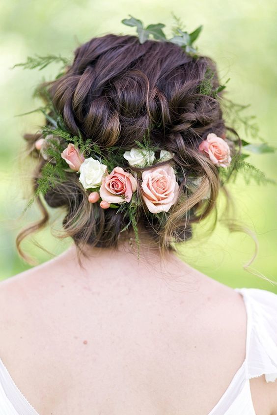 Braided crown with flowers