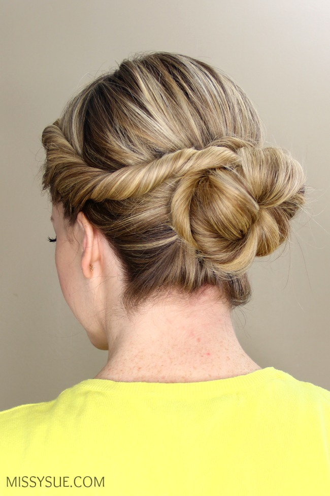 Center-Parted Twisted Bun