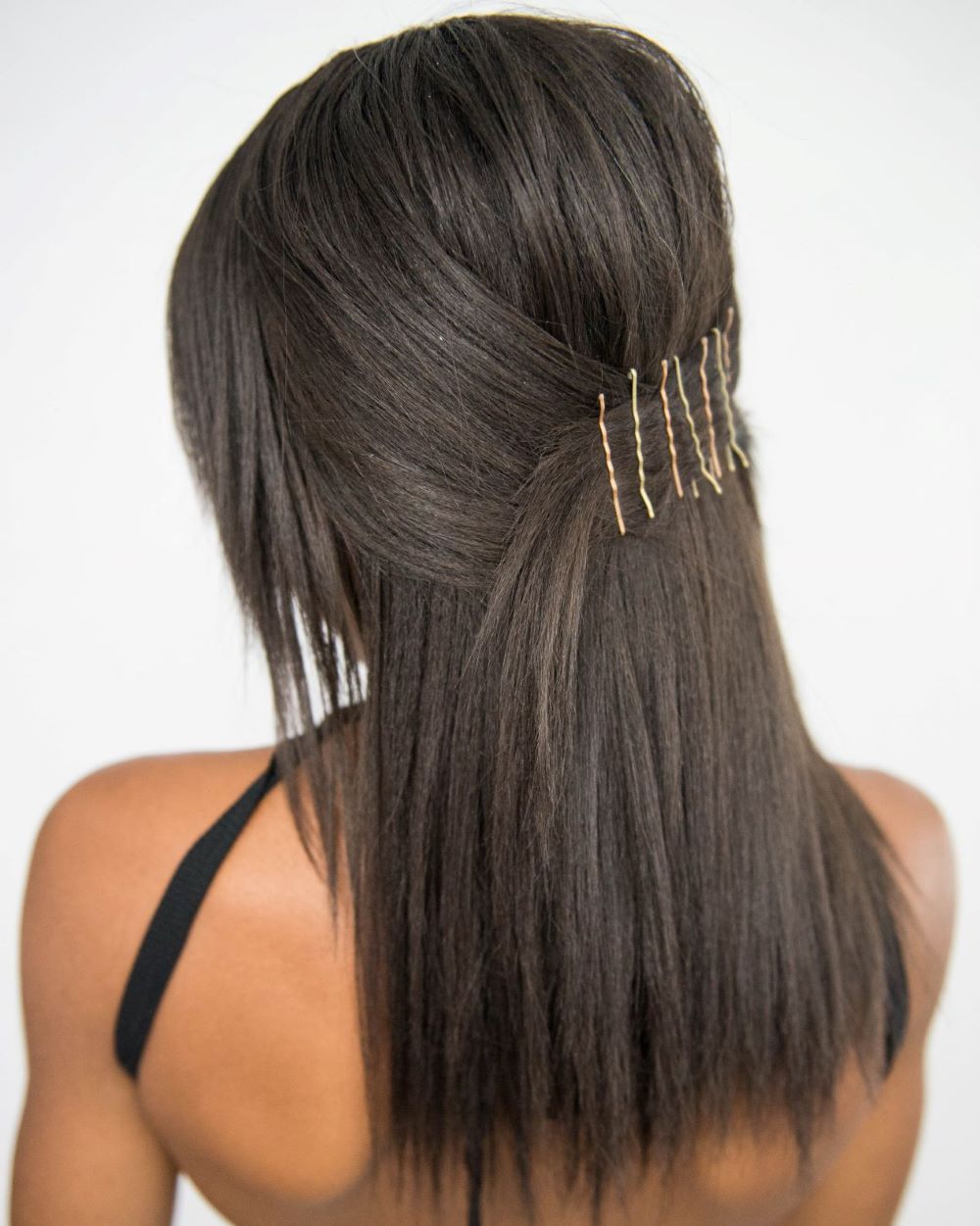 Half-Up, Half-Down with Bobby Pin