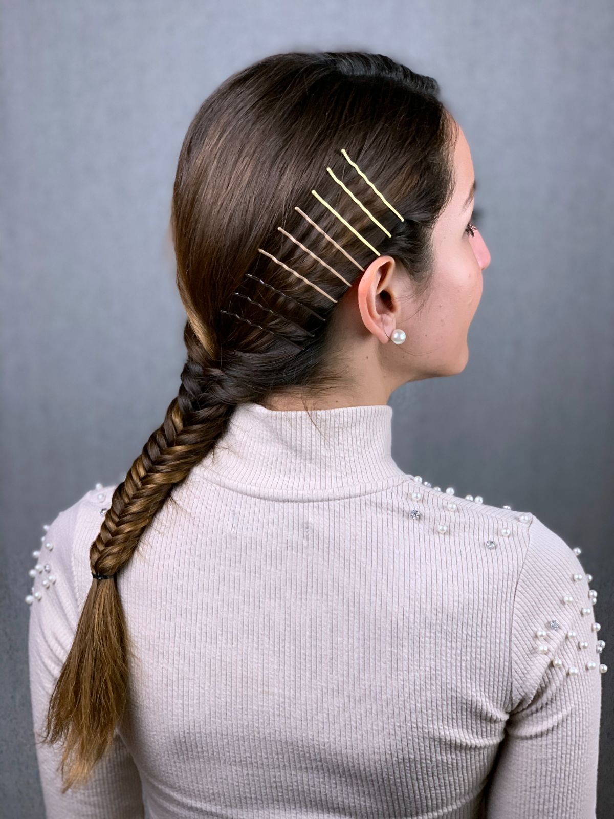 43 Chic Hairstyles That Look Even Better with Bobby Pins 10 Accessorized Fishtail Braid