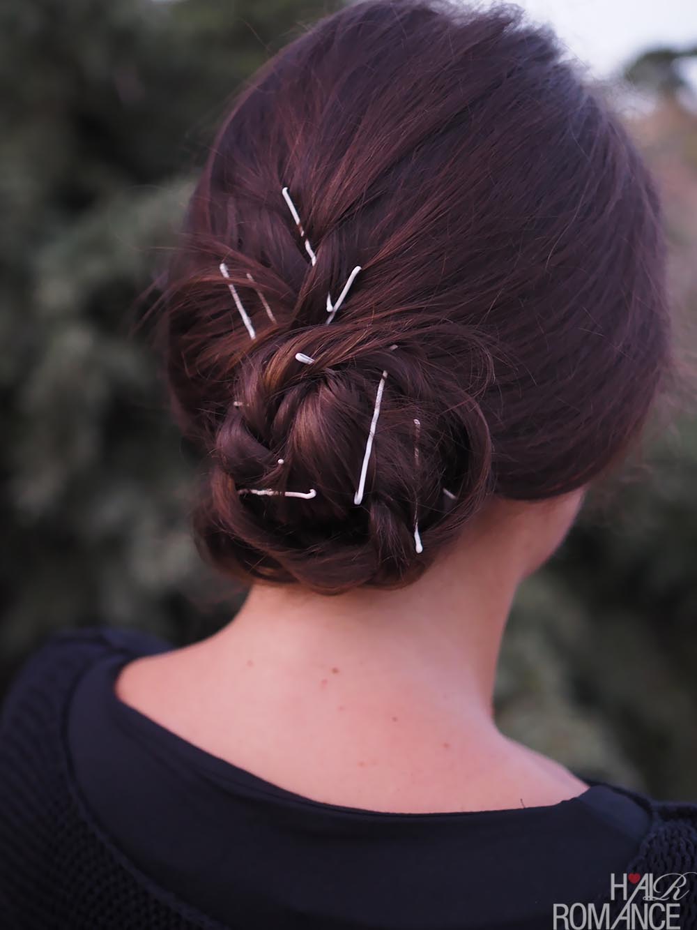 Chignon with Bobby Pins