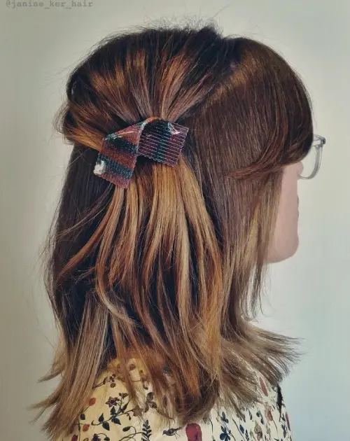 Casual Half-Up, Half-Down Hairstyle