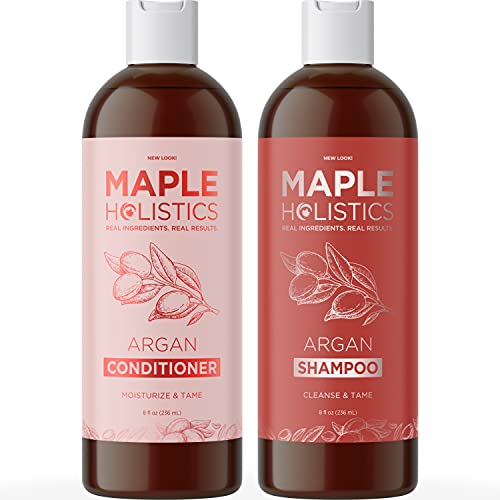 24 Must-Try Natural and Organic Hair Care Products to Revive Your Locks 17 Maple Holistics Argan Oil Shampoo and Conditioner