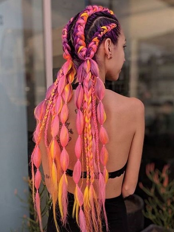 Bold and Colorful Hair Extensions