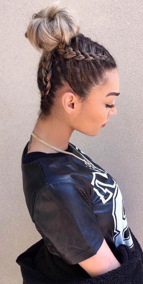 Dutch Hairstyles to Complement Any Occasion: Explore Our 42 Options 39 Braided high bun