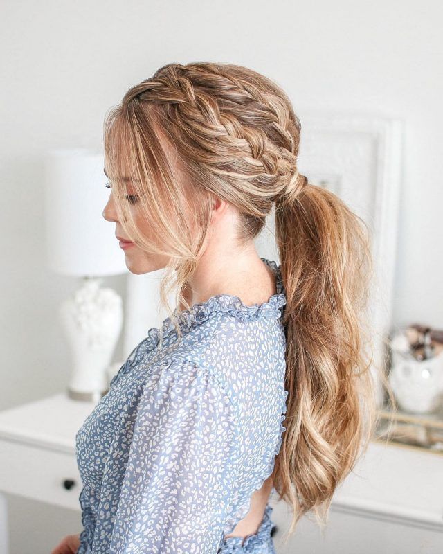 Crown Braid with a Ponytail