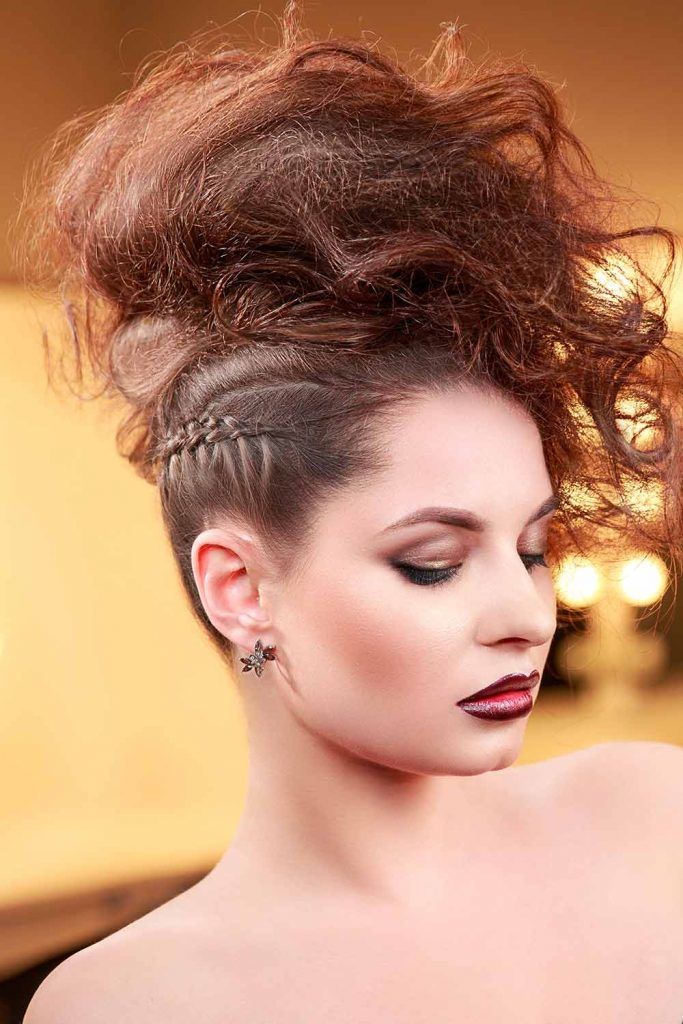 Fashionable Mohawk Updo
