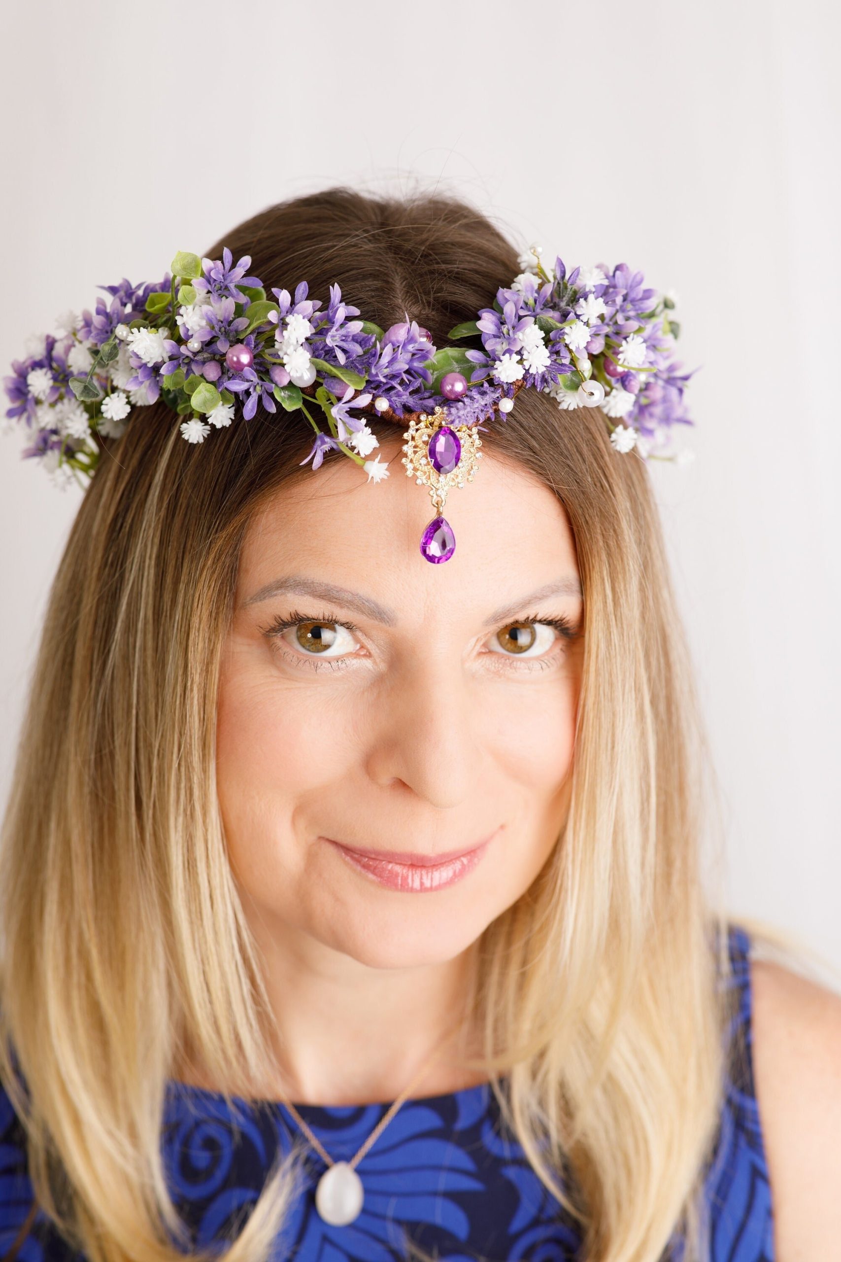 Lavender Wreath Floral Hairstyle