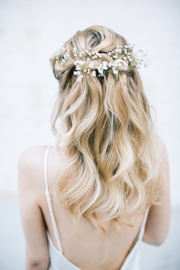 Baby's Breath Waterfall Braid