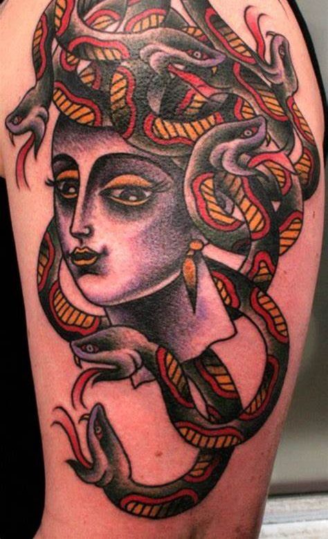 Medusa Tattoo in the Old School Style