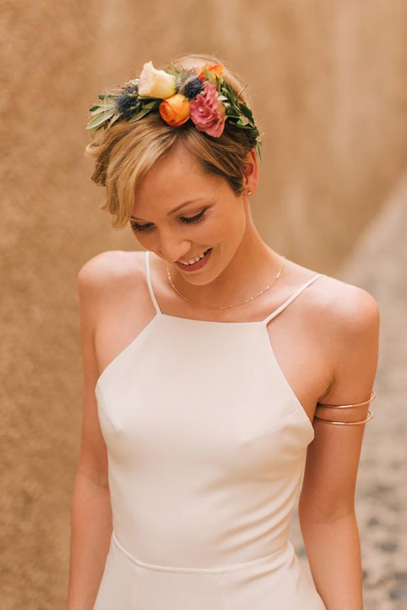 Pixie Floral Hairstyle