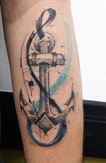 Anchor Tattoo on Forearm