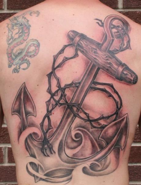 Anchor Tattoo on the Back