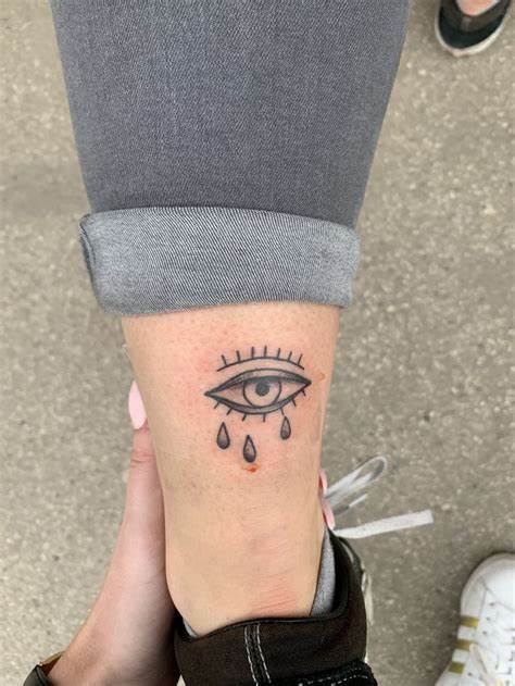 Ankle Teardrop Tattoo