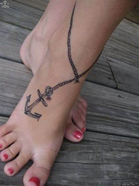 Anklet Anchor Tattoo