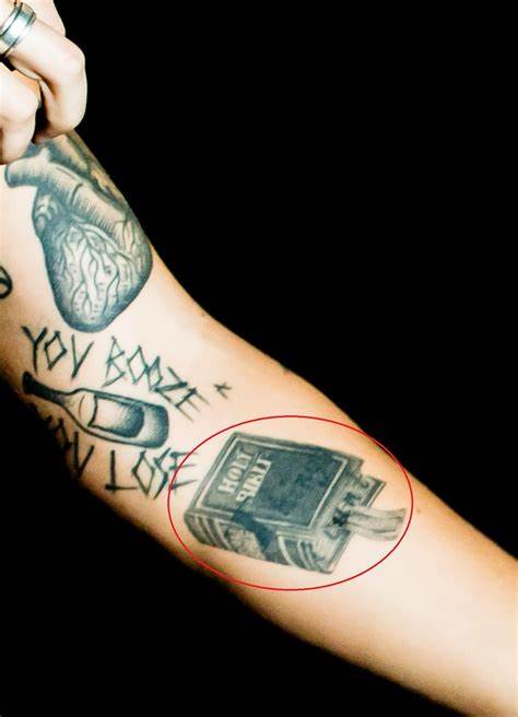 A Guide to More than 51 Tattoos That Harry Styles Has - For All the Harries Out There 16 Bible Tattoo