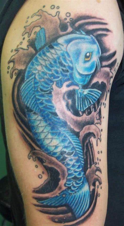 Blue Koi Fish tattoo