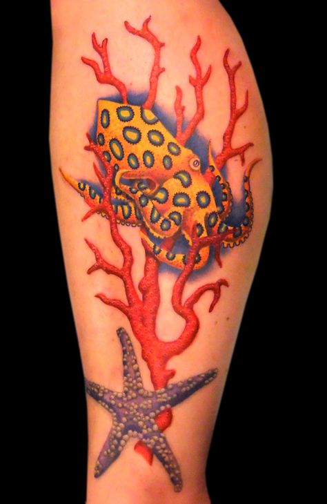 30 Octopus Tattoo Ideas As A Part of Pop-culture and Spirituality 3 Blue Ringed Octopus Tattoo
