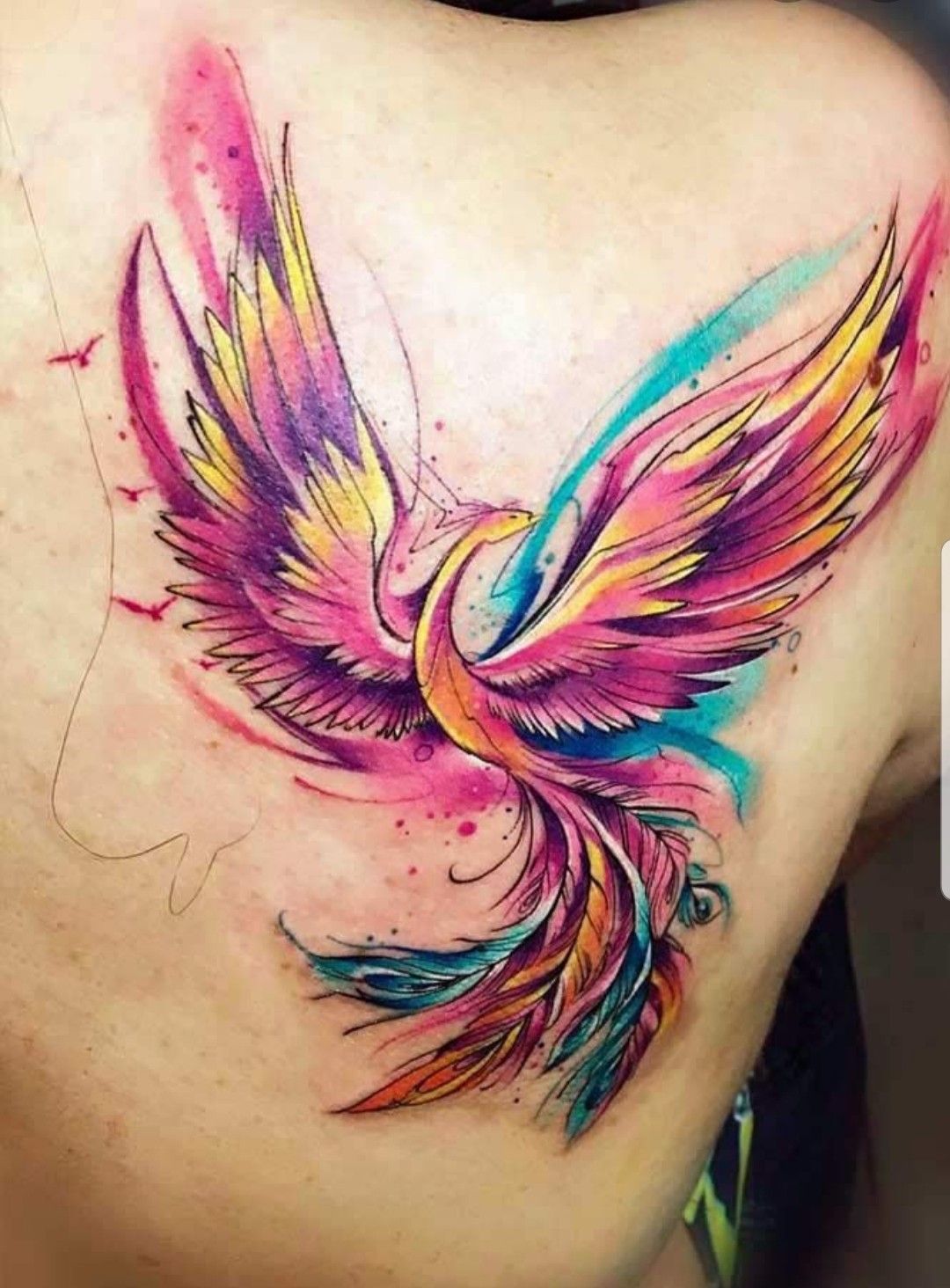 30 Mythical Phoenix Tattoos - Represent Immortality, Rebirth and resurrection of hope 4 Colorful Phoenix Tattoo